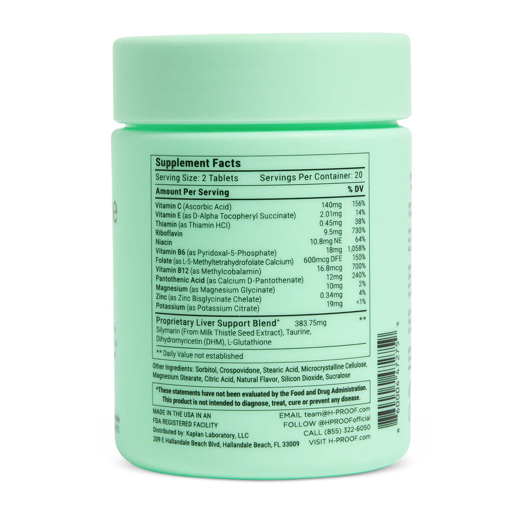 H-PROOF Bundle & Save, The Anytime You Drink Vitamin, 40 Chewable Tablets (20 Servings), Black Cherry & The Anytime You Need Energy Vitamin, 60 Chewable Tablets (30 Servings), Mixed Berry