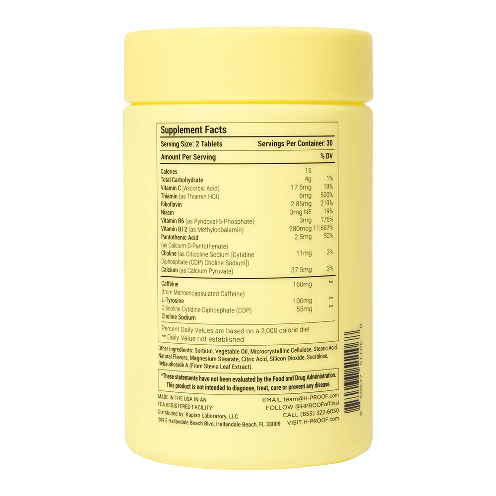 H-PROOF Bundle & Save, The Anytime You Drink Vitamin, 40 Chewable Tablets (20 Servings), Black Cherry & The Anytime You Need Energy Vitamin, 60 Chewable Tablets (30 Servings), Mixed Berry
